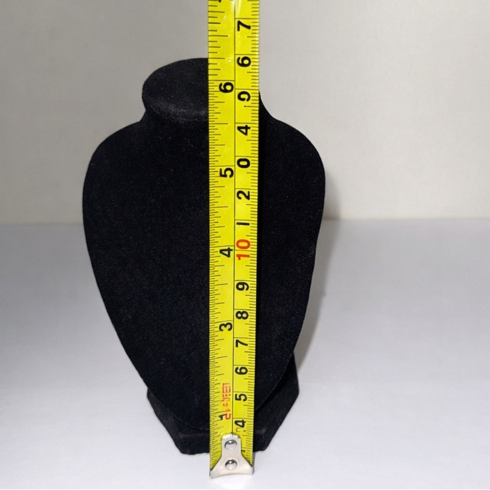 Small Black Velvet Jewelry Display Bust Necklace Stand Countertop Holder